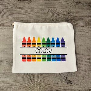 Crayon/Marker Zipper Pouch, School Supplies, Teacher, Occupational Therapist